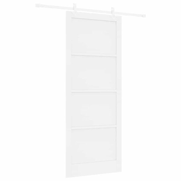 vidaXL Porta Deslizante Branco 93 x 232 cm Madeira de Pinheiro S&oacute;lida