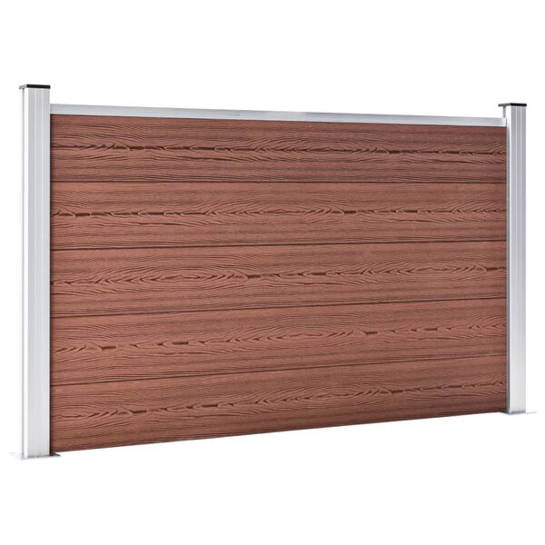 vidaXL Painel de veda&ccedil;&atilde;o para jardim 699x106 cm WPC castanho