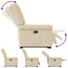 vidaXL Poltrona reclin&aacute;vel elevat&oacute;ria tecido cor creme