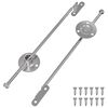 vidaXL Dobradi&ccedil;a de Barra 2 pcs Prateado 190 mm Ferro