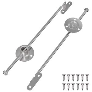 vidaXL Dobradi&ccedil;a de Barra 2 pcs Prateado 190 mm Ferro