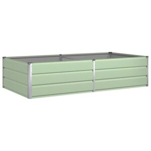 vidaXL Floreira Verde Pastel 195 x 100 x 45 cm A&ccedil;o Galvanizado