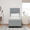 vidaXL Cama Box com colch&atilde;o Cinzento-claro 80 x 200 cm tecido