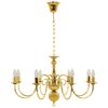 vidaXL Lustre de 8 lâmpadas E14 dourado