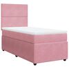 vidaXL Cama com molas/colch&atilde;o 90x200 cm veludo rosa