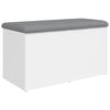 vidaXL Banco de arruma&ccedil;&atilde;o branco 82x42x45 cm madeira projetada