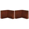 vidaXL Muro de Conten&ccedil;&atilde;o 2 unid. 50 x 50 x 40 cm A&ccedil;o Corten