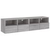 vidaXL M&oacute;veis parede p/ TV 2pcs 60x30x30cm deriv. madeira cinza sonoma