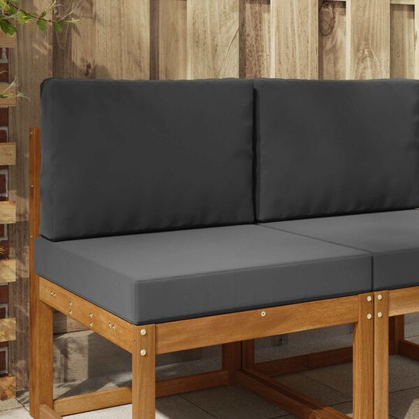 vidaXL Almofada para Sof&aacute; Externo 2 pcs Antracite Poli&eacute;ster