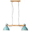 vidaXL Candeeiro suspenso 25 W 85x28x109 cm E27 azul desgastado
