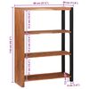 vidaXL Estante Castanho 80 x 30 x 110 cm Madeira de acácia maciça