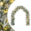 vidaXL Guirlanda de Natal Verde e Branco 270 cm PVC e PE 50 LED