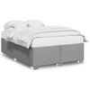 vidaXL Estrutura de cama sem colch&atilde;o 140x200 cm tecido cinzento-claro