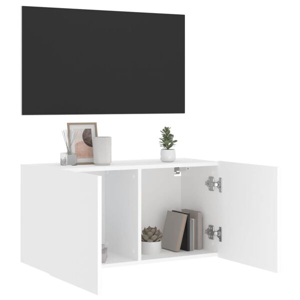 vidaXL M&oacute;vel de parede para TV 80x30x41 cm branco