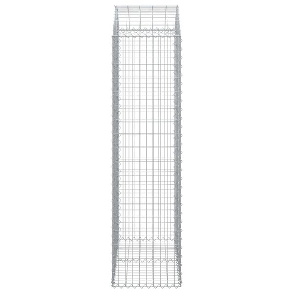 vidaXL Cesto gabi&atilde;o arqueado 100x50x180/200 cm ferro galvanizado