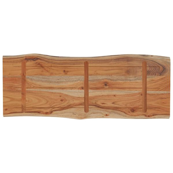 vidaXL Tampo de mesa retangular borda viva 80x40x2,5 cm ac&aacute;cia maci&ccedil;a