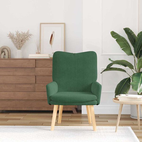 vidaXL poltrona Verde Selva 63 x 67 x 94 cm tecido