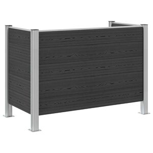 vidaXL Cerca para Ca&ccedil;amba de Lixo Cinzento 161 x 85 x 115 cm