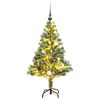vidaXL &Aacute;rvore de Natal artificial c/ 150 LEDs conj. bolas e neve 150cm