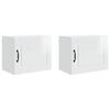 vidaXL Arm&aacute;rio de Parede PORTO 2 pcs Branco Brilhante 50 x 31 x 40 cm
