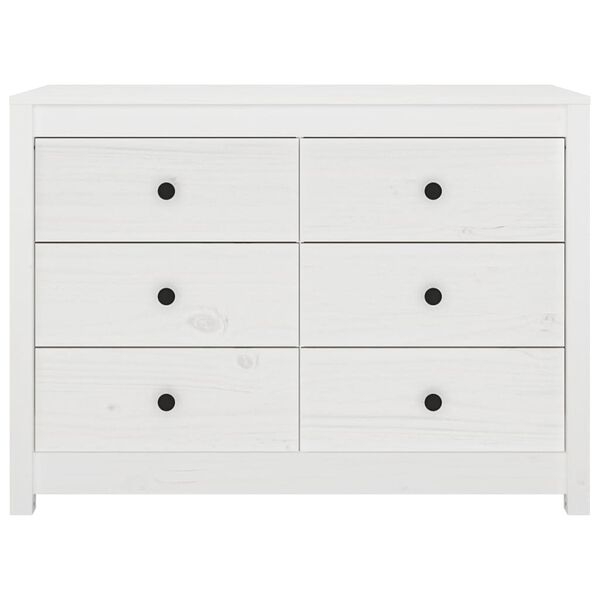 vidaXL Arm&aacute;rio de apoio 100x40x72 cm pinho maci&ccedil;o branco