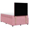 vidaXL Cama boxspring com colch&atilde;o 120x190 cm veludo rosa