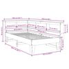vidaXL Cama com estante sem colch&atilde;o 90x200 cm pinho maci&ccedil;o
