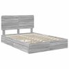 vidaXL Cama com Armazenamento com cabeceira Cinza Sonoma 160 x 200 cm