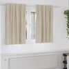 vidaXL Cortinas opacas 2 pcs Creme 140 x 140 cm Veludo