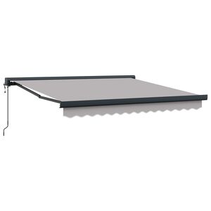 vidaXL Toldo Cinzento-claro 350 x 250 x 165 cm Poli&eacute;ster e Alum&iacute;nio