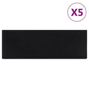 vidaXL Tapetes de escada 5 pcs 25x75 cm borracha
