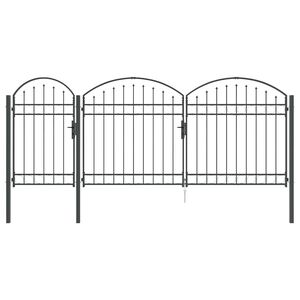 vidaXL Port&atilde;o de Cerca de Jardim com Topo Arqueado ASSEN 400 x 100 cm