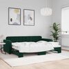 vidaXL Sof&aacute;-cama com gavet&atilde;o 80x200 cm veludo verde-escuro
