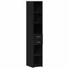 vidaXL Estante com gaveta Carvalho Preto 30 x 42,4 x 185,2 cm