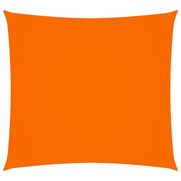 vidaXL Para-sol estilo vela tecido oxford quadrado 5x5 m laranja