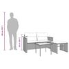 vidaXL 3 pcs conjunto sof&aacute;s de jardim c/ almofad&otilde;es vime PE cinzento