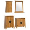 vidaXL 4 pcs conjunto m&oacute;veis p/ casa de banho madeira de pinho maci&ccedil;a
