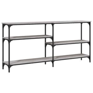 vidaXL Mesa consola 160x29x75 cm derivados de madeira cinzento sonoma