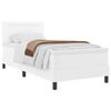 vidaXL Cama Box com colch&atilde;o Branco 100 x 200 cm Couro sint&eacute;tico