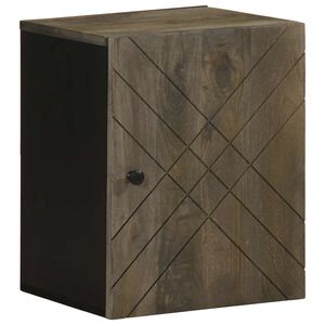 vidaXL Arm&aacute;rio casa banho parede 38x33x48cm madeira maci&ccedil;a manga preto
