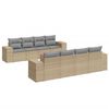 vidaXL 9 pcs conjunto de sof&aacute;s p/ jardim com almofad&otilde;es vime PE bege