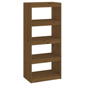 vidaXL Estante/divis&oacute;ria 60x30x135,5 cm pinho maci&ccedil;o castanho mel