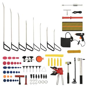 vidaXL 75 pcs conjunto ferramentas repara&ccedil;&atilde;o de mossas sem repintura