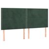 vidaXL Cama box spring c/ colch&atilde;o/LED 200x200 cm veludo verde-escuro