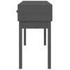 vidaXL Mesa consola 114x40x75 cm madeira de pinho maci&ccedil;a cinzento