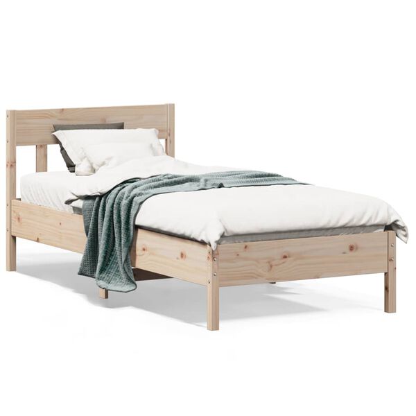vidaXL Cama sem colch&atilde;o 90x190 cm madeira de pinho maci&ccedil;a