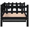 vidaXL Sof&aacute;-cama 90x190 cm madeira de pinho maci&ccedil;a preto