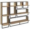 vidaXL Conjunto de prateleiras de parede Montagem na parede 6 pcs