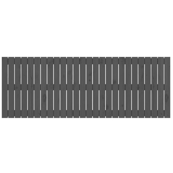 vidaXL Cabeceira de parede 166x3x60 cm madeira de pinho maci&ccedil;a cinza