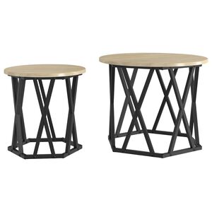 vidaXL Mesa Lateral 2 unid. Carvalho Sonoma 50 x 50 x 40 cm